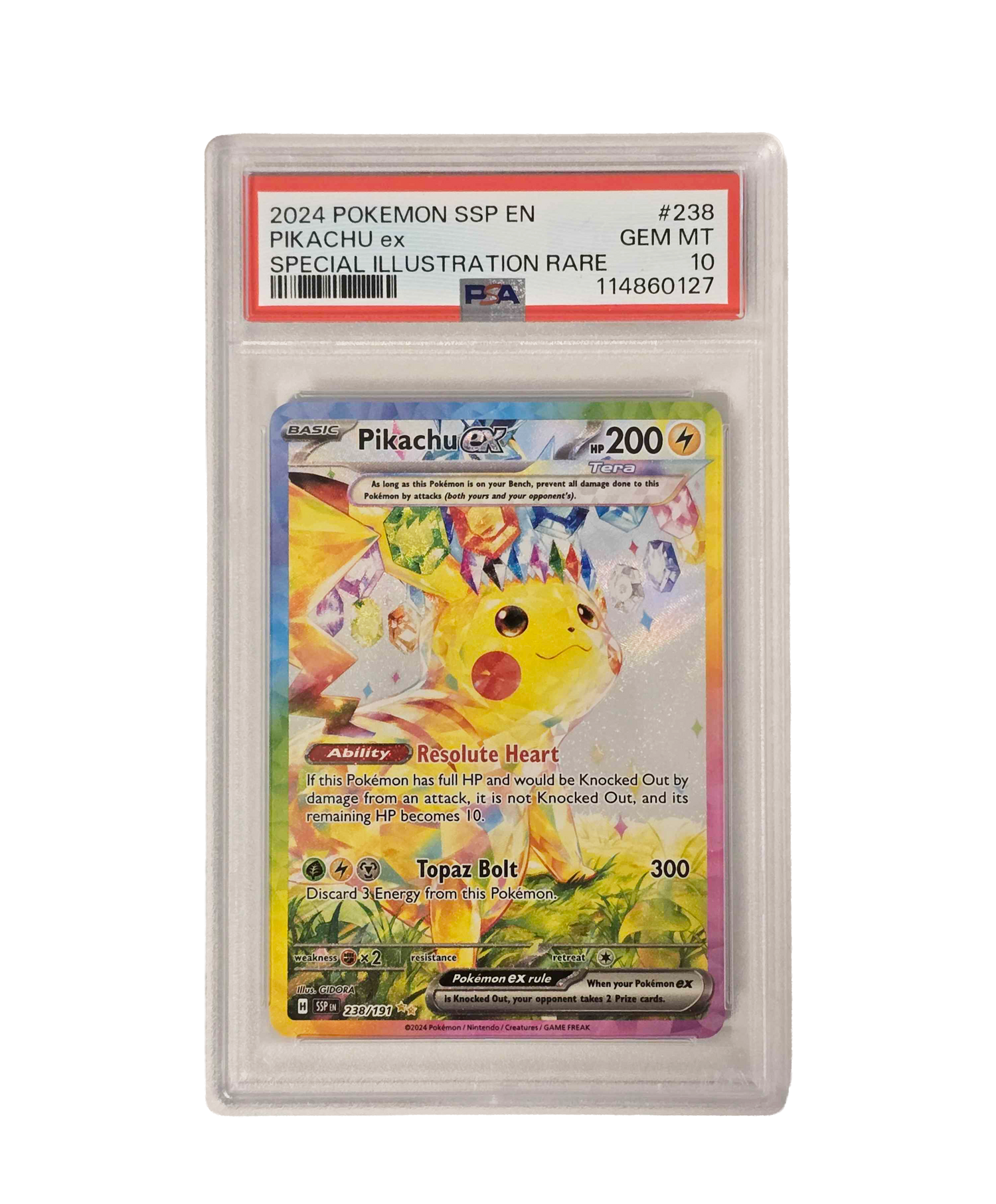 Pikachu Ex (SSP 238) - PSA 10 Graded [Surging Sparks]