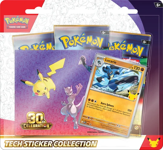 Pokémon TCG: Mega Evolution: 30th Celebration - Tech Sticker Collection Lucario
