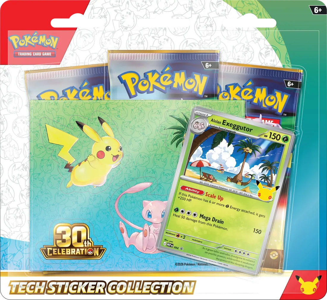 Pokémon TCG: Mega Evolution: 30th Celebration - Tech Sticker Collection Exeggutor
