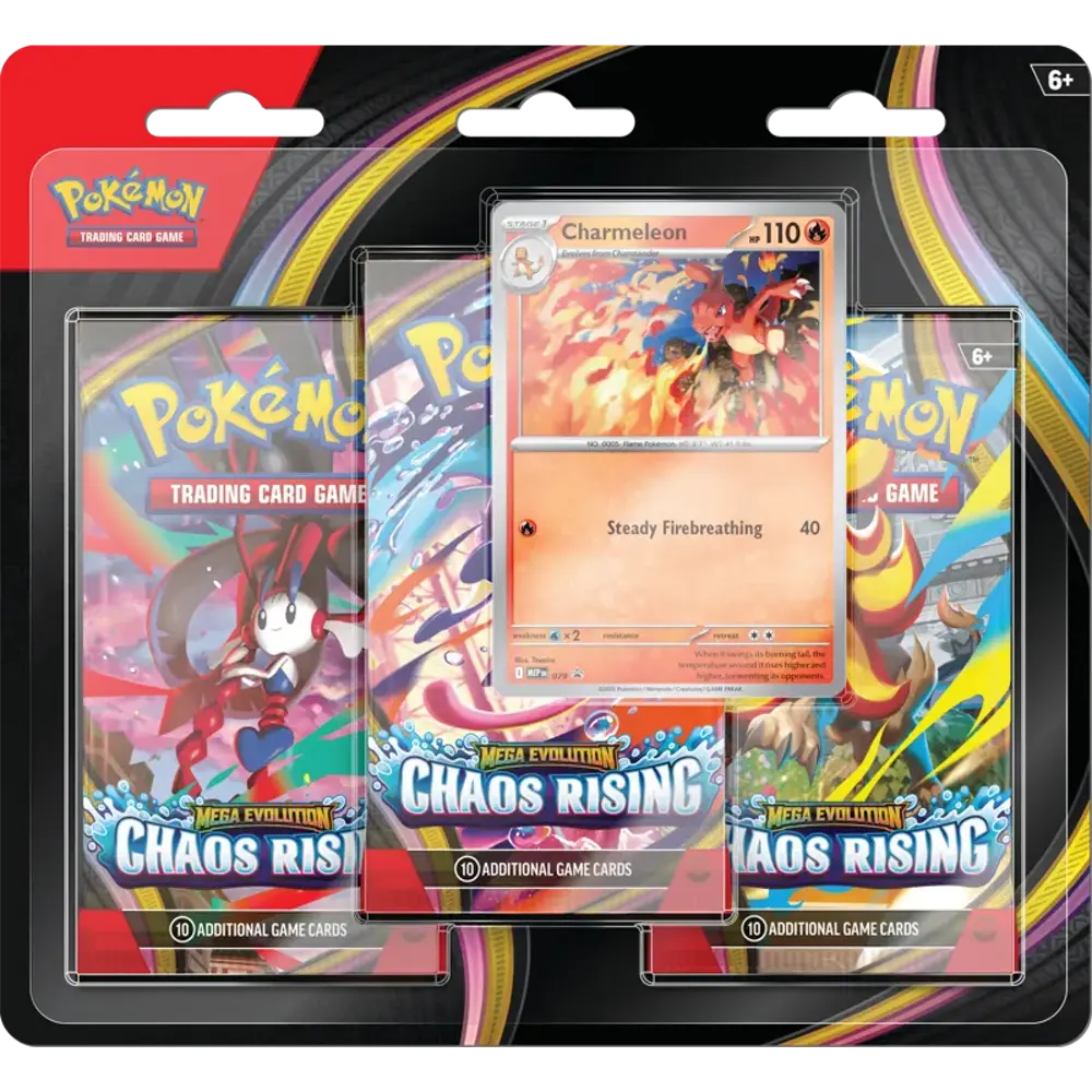 Pokémon TCG: Mega Evolution: Chaos Rising - 3-Pack Blister